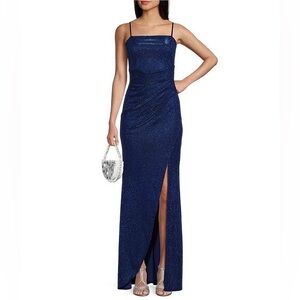 Honey and Rosie Long Glitter Dress XS